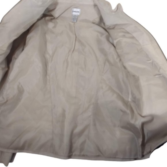 Chico's Leather Jacket Women's Chico's Size 2/Medium Tan Beige - Picture 6 of 7